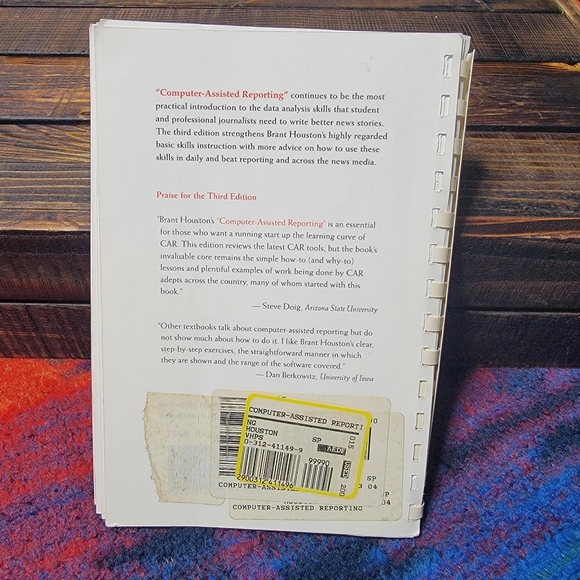 Computer Assisted Reporting Spiral Textbook by Brand Houston - Picture 2 of 6